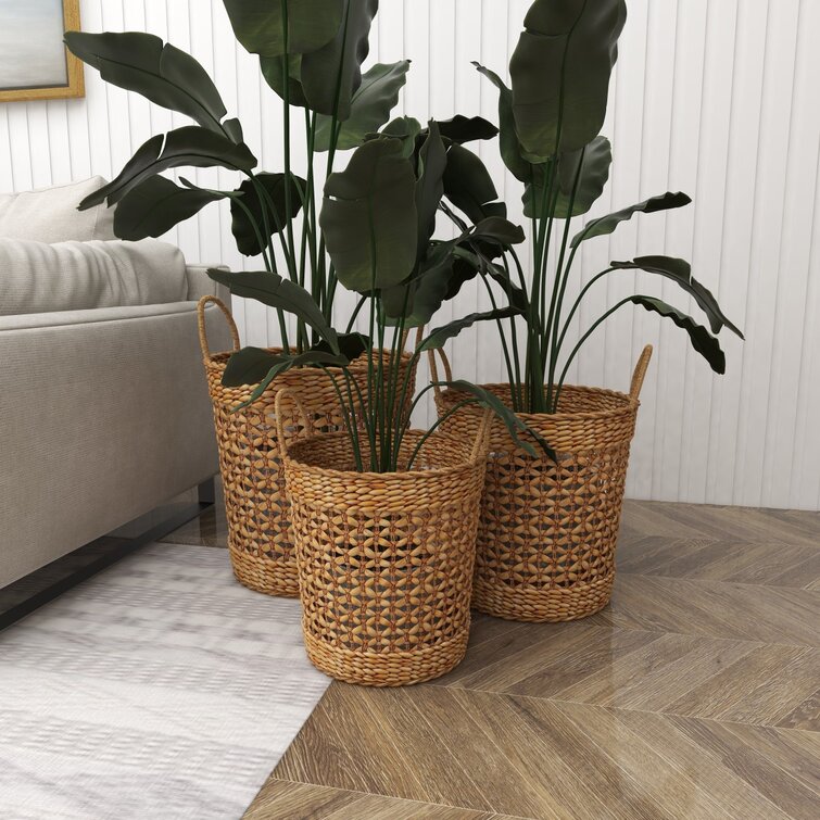 Birch Lane 3 Piece Seagrass Basket Set And Reviews Wayfair Canada 2015